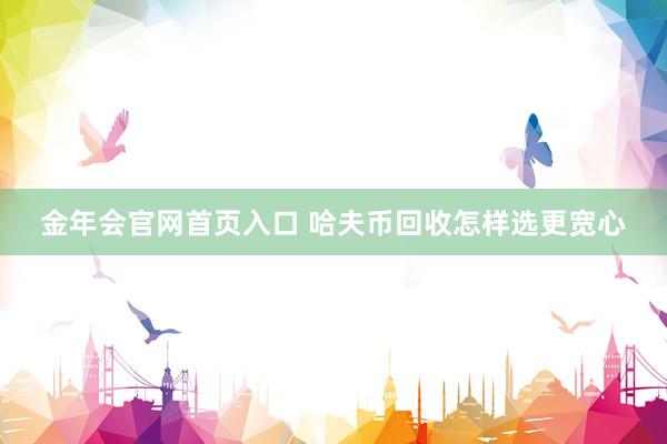 金年会官网首页入口 哈夫币回收怎样选更宽心