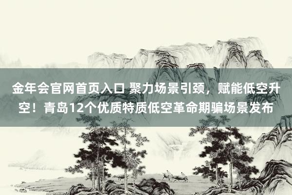 金年会官网首页入口 聚力场景引颈，赋能低空升空！青岛12个优质特质低空革命期骗场景发布
