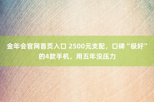 金年会官网首页入口 2500元支配，口碑“极好”的4款手机，用五年没压力